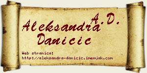 Aleksandra Daničić vizit kartica
